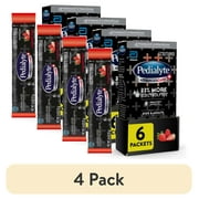 (4 pack) Pedialyte AdvancedCare Plus Electrolyte Powder, Strawberry Freeze, 6 Powder Packets