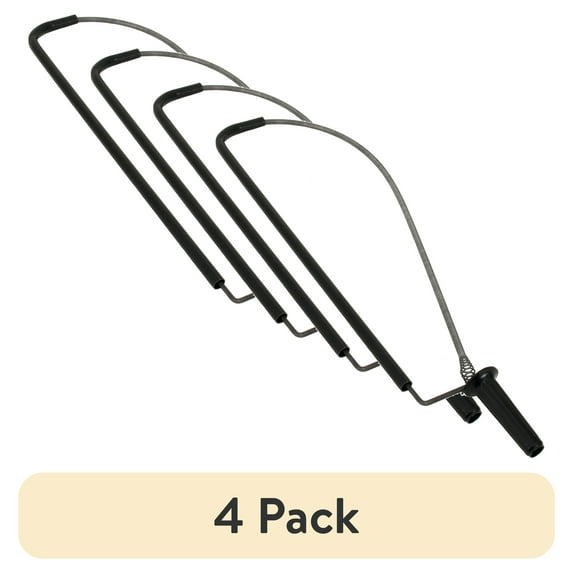 (4 pack) Peerless Homeowner Toiler Auger Which Features a Rust-resistant Spring Wire and a Non-slip Grip Handle.