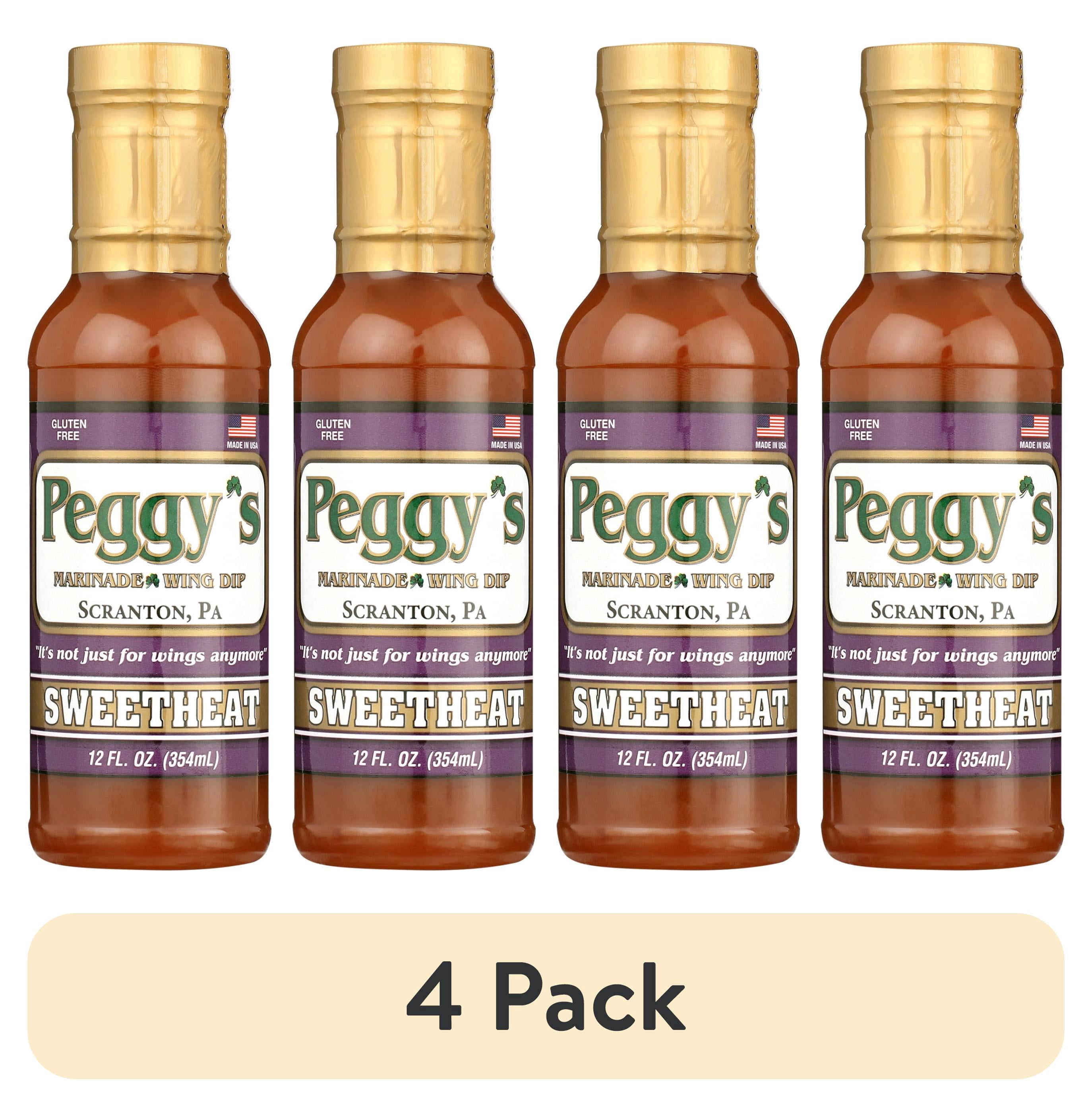 (4 pack) Peggy's Marinade & Dipping Sweet Heat 12 oz bottle