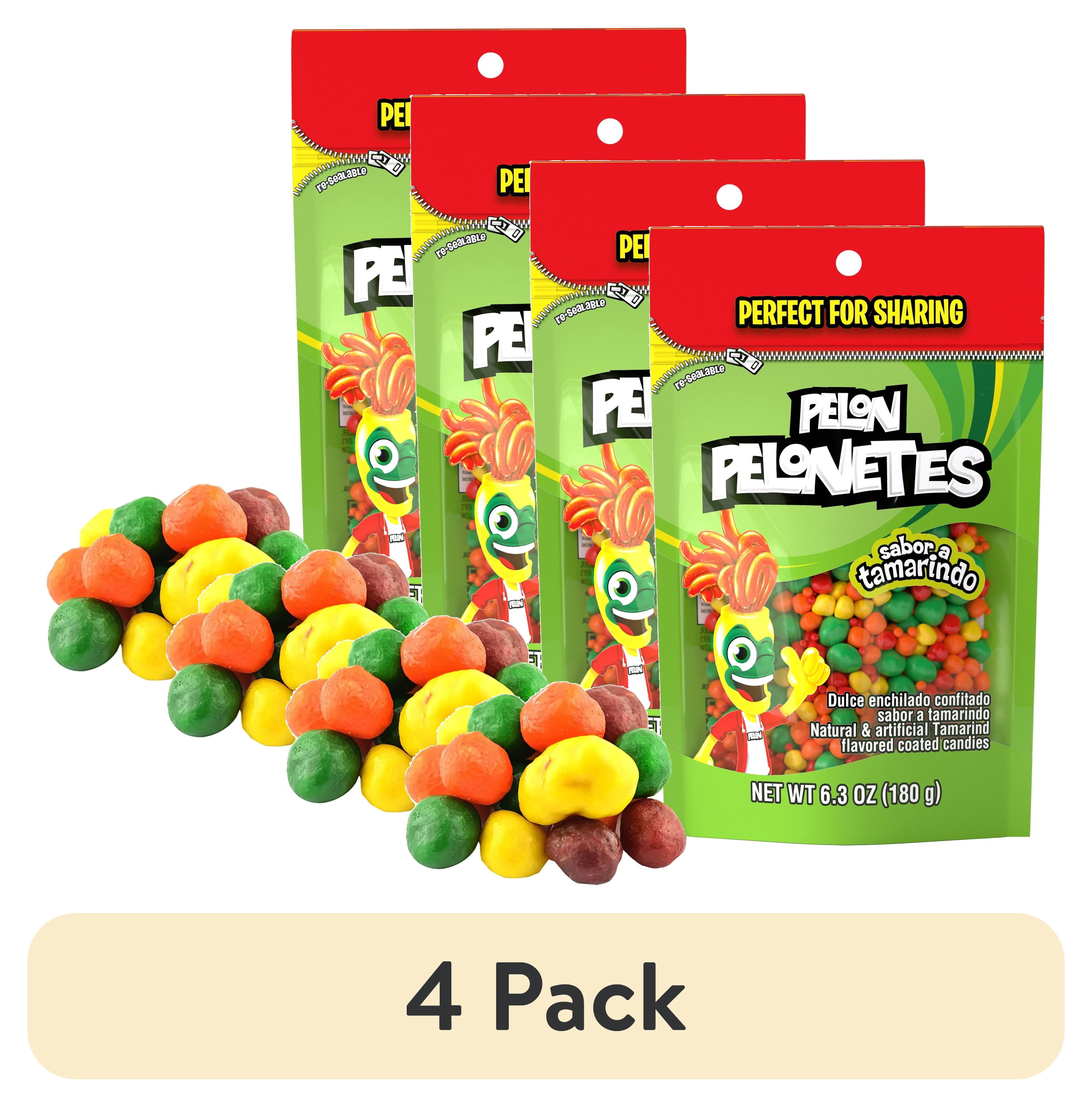 (4 pack) Pelon Pelonetes Tamarindo Candy Pouch, 6.3 oz