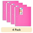 thumbnail image 1 of (4 pack) Pen+Gear College Ruled Poly 1-Subject Notebook with Inside Pockets, 9" x 11", Pink, 100 Heavyweight Sheets, 1 of 6
