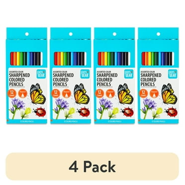 (4 pack) Pen+Gear Sharpened Colored Pencils, Assorted Colors, 12 Count