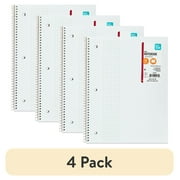 4 pack Pen+Gear 1 Subject Notebook, Dot Ruled, 8.5x 10.5, Poly Cover, 80 Sheets