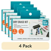 (4 pack) Pen+Gear Dry Erase Marker Kit, Chisel Tip, Assorted Colors, 7 Pieces