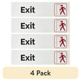 thumbnail image 1 of (4 pack) Pen+Gear Silver Mylar EXIT Sign, 2x8 inch - Ideal for Office & Public Spaces, Easy-Clean Adhesive, 1 of 8