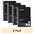 thumbnail image 1 of (4 pack) Pen+Gear Memo Book, 4x6, Narrow Ruled, 80 Sheets, Black, Spiral Bound, Paper Cover, 1 of 5