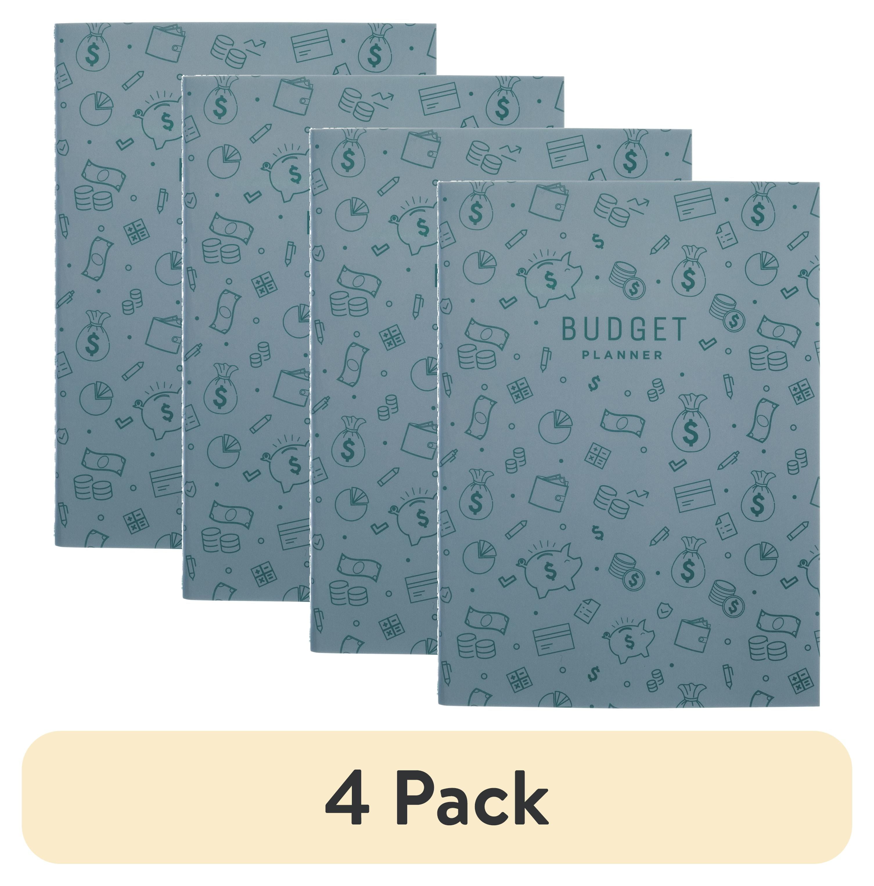 (4 pack) Pen + Gear Small Green Monthly Budget Planner, 5.5 x 7.5 Inches, 12 Months