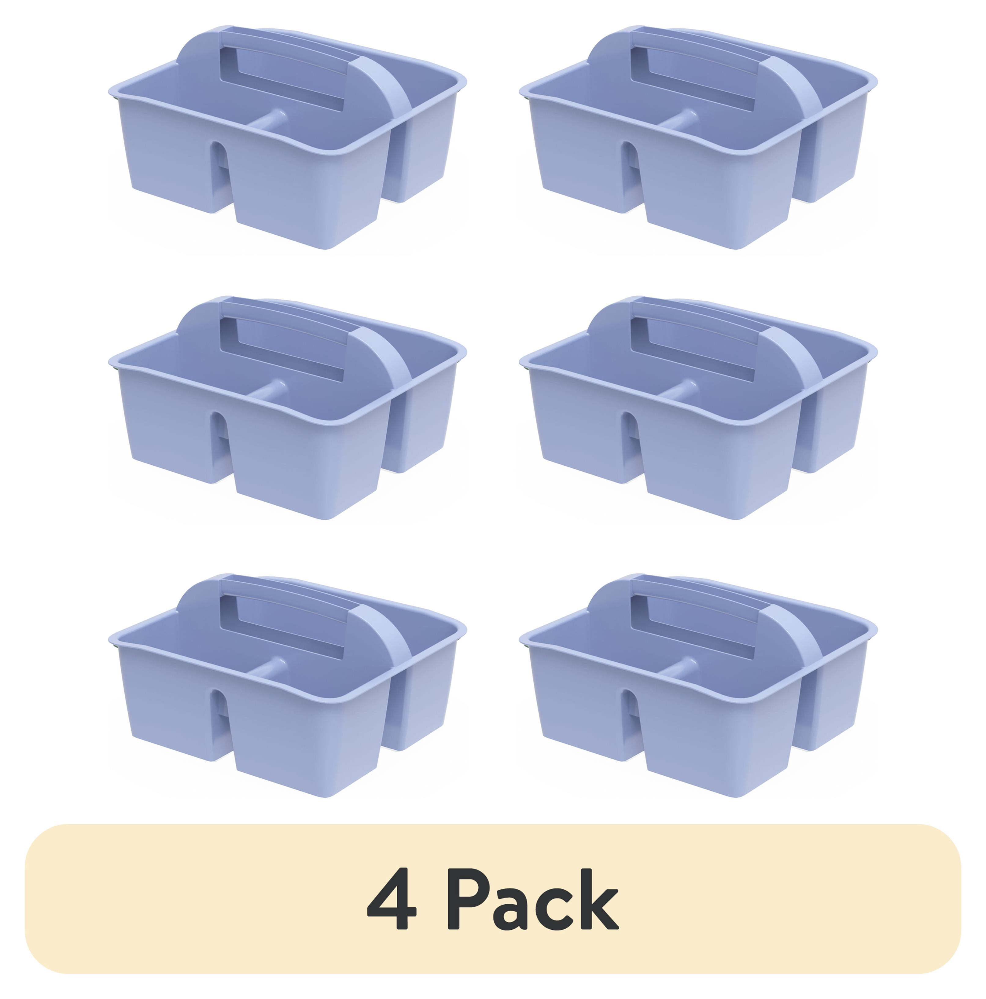 (4 pack) Pen+Gear Plastic Caddy, Desktop Craft and Hobby Organizer, Periwinkle, 6-Pack