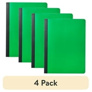 (4 pack) Pen+Gear Composition Book, Wide Ruled, 7.5"x 9.75", Poly Cover, Green, 80 Sheets