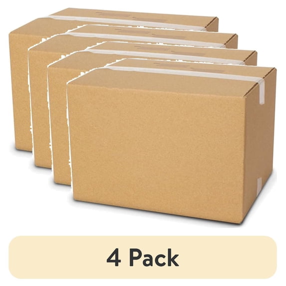(4 pack) Pen+Gear Large Shipping Boxes, 15L x 12W x 10H