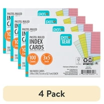 (4 pack) Pen+Gear Ruled Index Cards, Pastel Colors, 100 Count, 3" x 5"