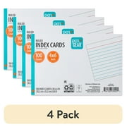 (4 pack) Pen+Gear Ruled Index Cards, White, 100 Count, 4" x 6"