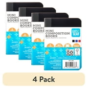 4 pack Pen+Gear Ruled Mini Composition Books, 3.25 in x 4.5 in, Assorted Colors, 80 Sheets, 3 Pack