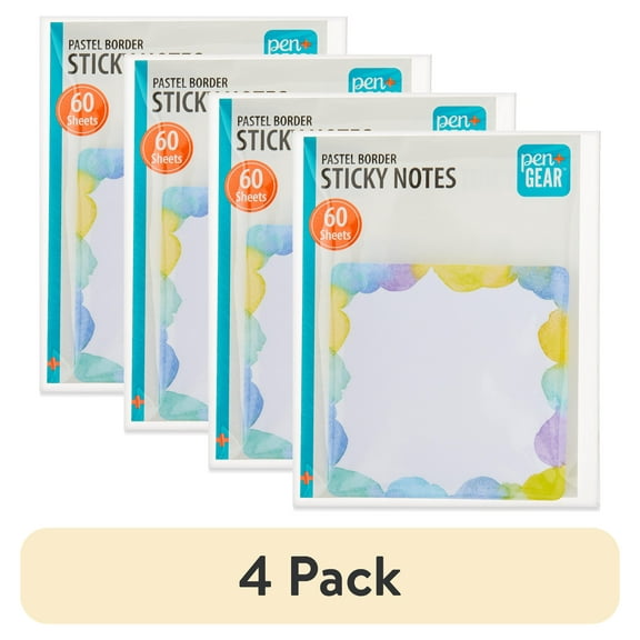 (4 pack) Pen+Gear Square Sticky Notes, 2.75" x 2.75", 60 Sheets/Pad, 1 Pad/Pack