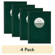(4 pack) Pen+Gear Task Planner, Undated, Emerald Green Paper Cover, 112 Pages, Medium Size