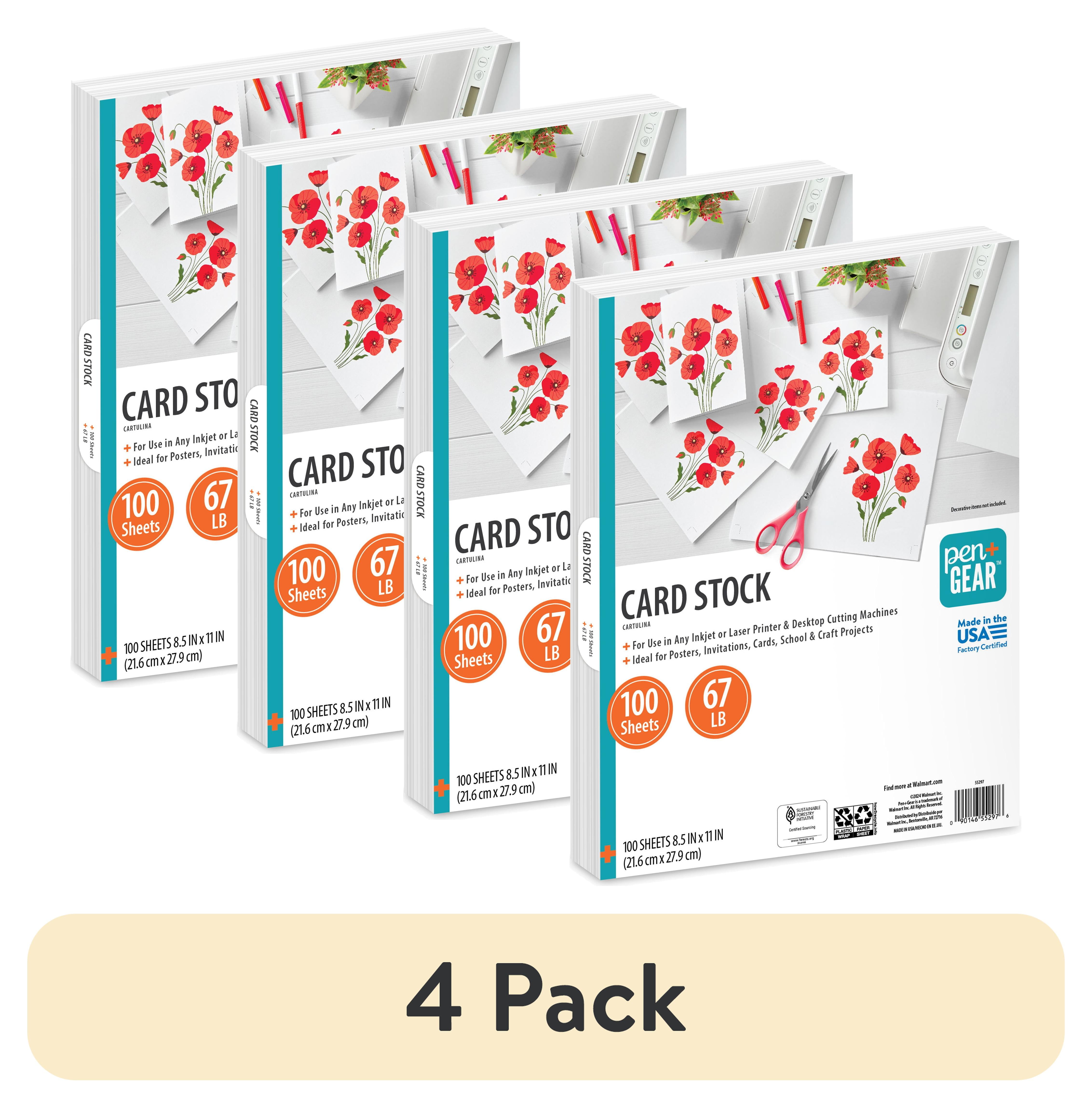 4 pack) Pen+Gear White Card Stock, 8.5