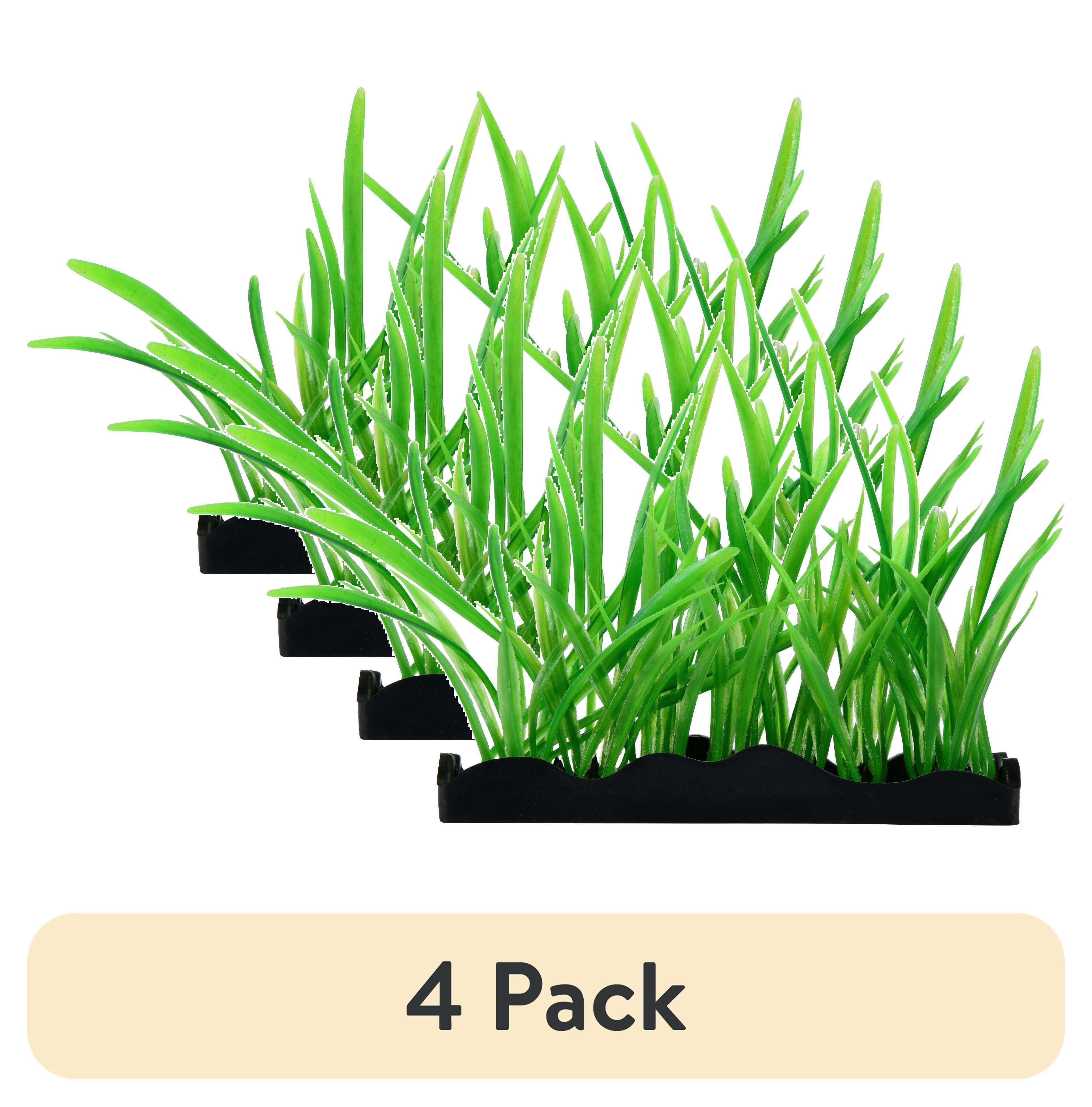 (4 pack) Penn-Plax Foregrounder Aqua-Scaping - Green Bunch Plants - Aquariums Decor - Five Per Pack