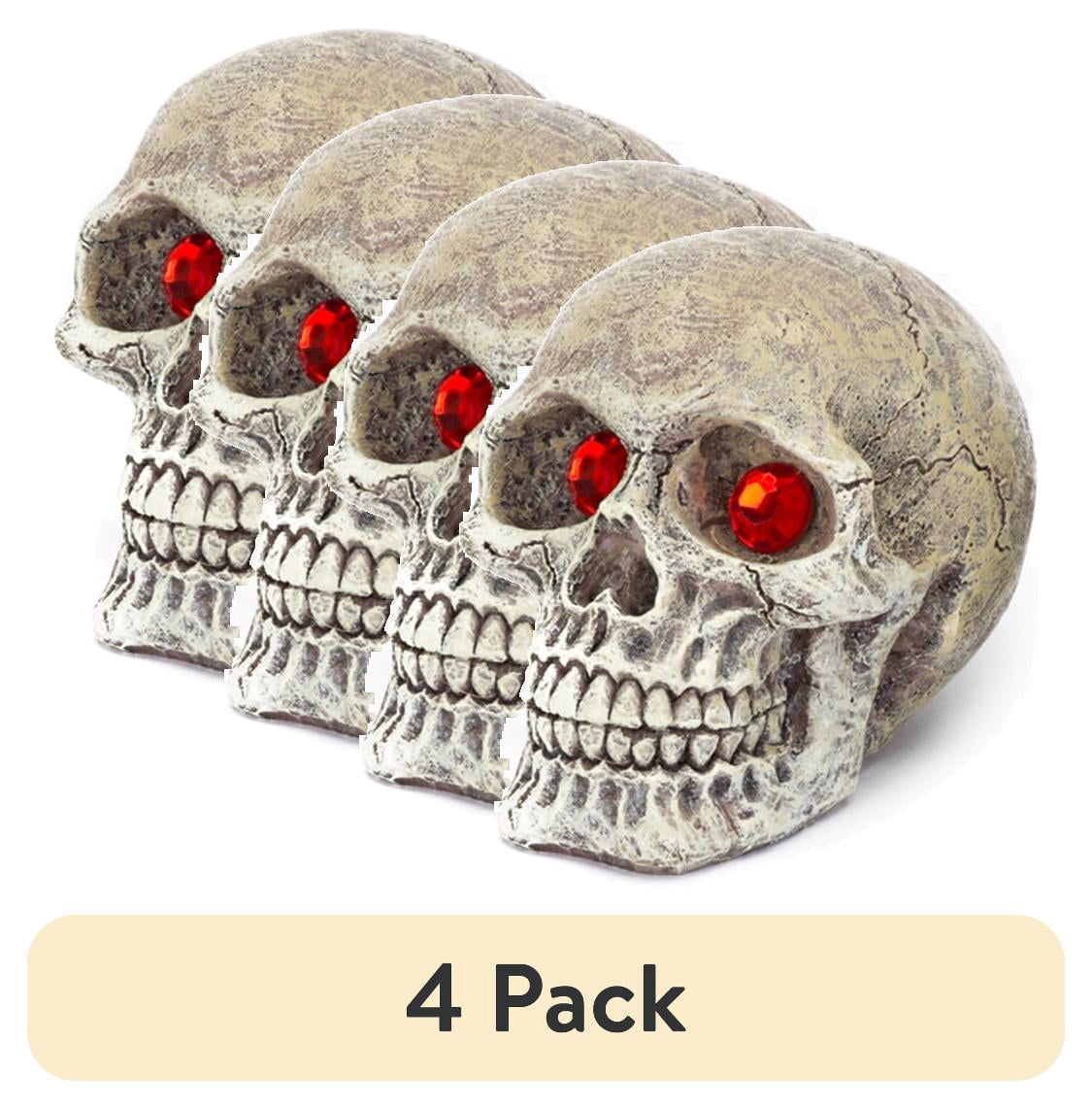 (4 pack) Penn-Plax Skull Gazers Aquarium Decor- Quality Resin for Terrarium and Fish Tanks - Mini - 1 count