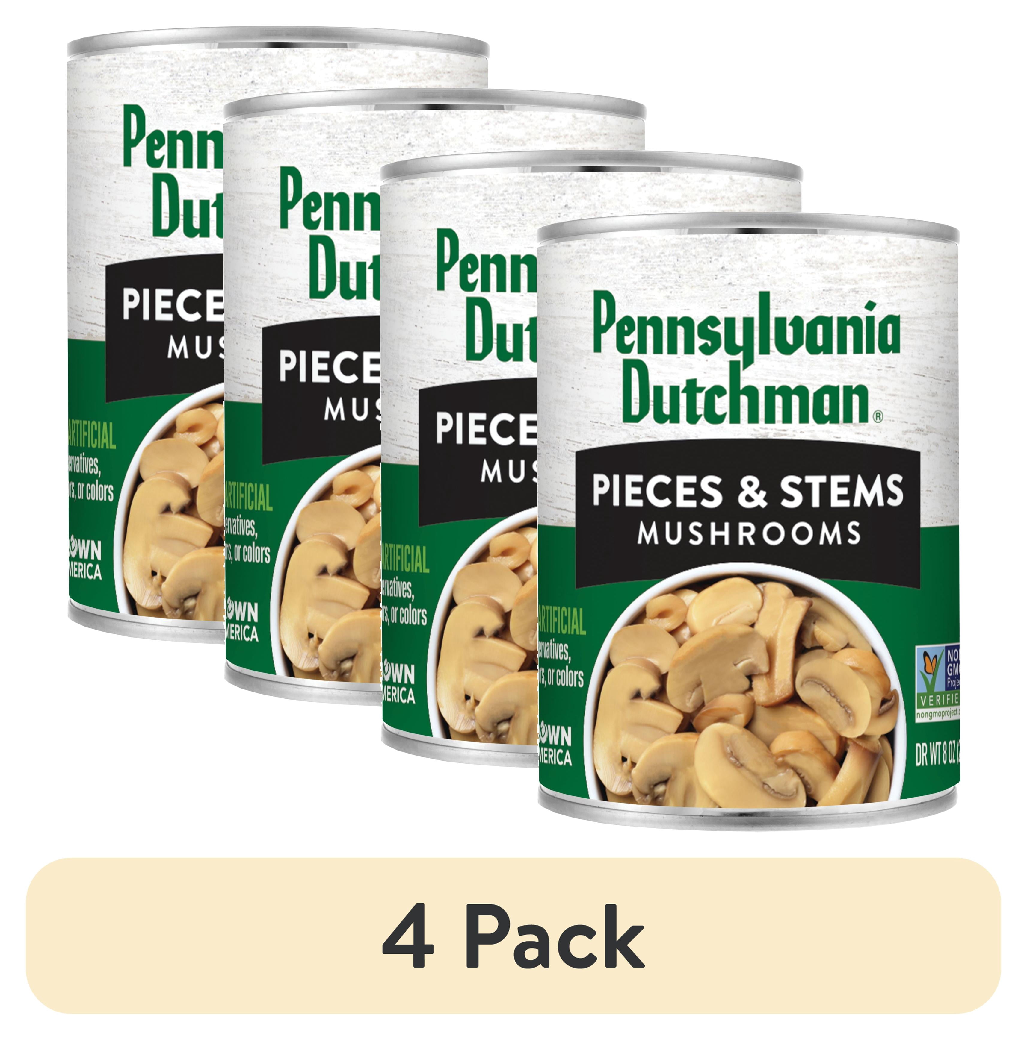 (4 pack) Pennsylvania Dutchman Pieces & Stems Mushrooms, 8oz Can