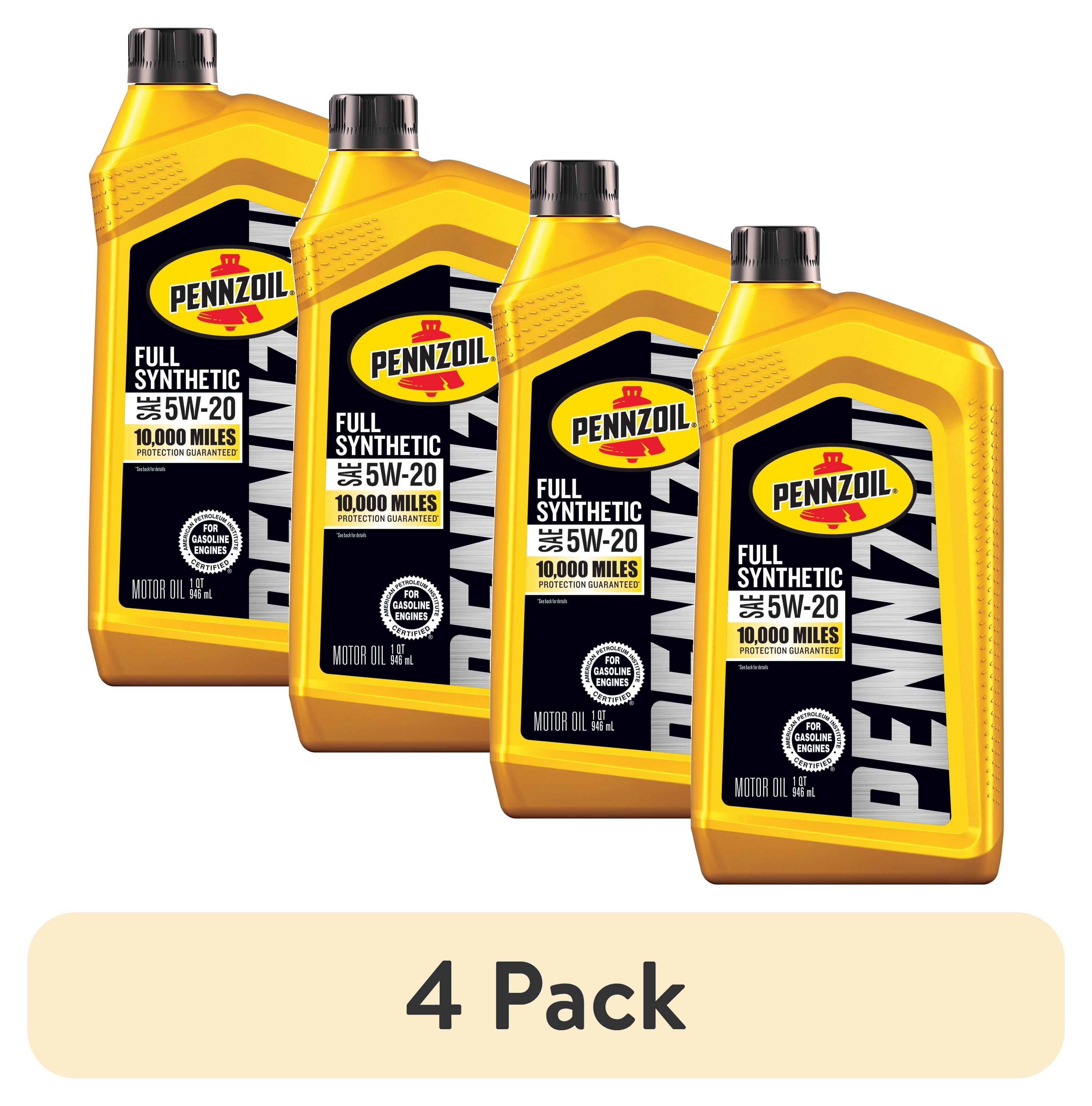 (4 pack) Pennzoil Full Synthetic 5W-20 Motor Oil, 1 Quart - Walmart.com