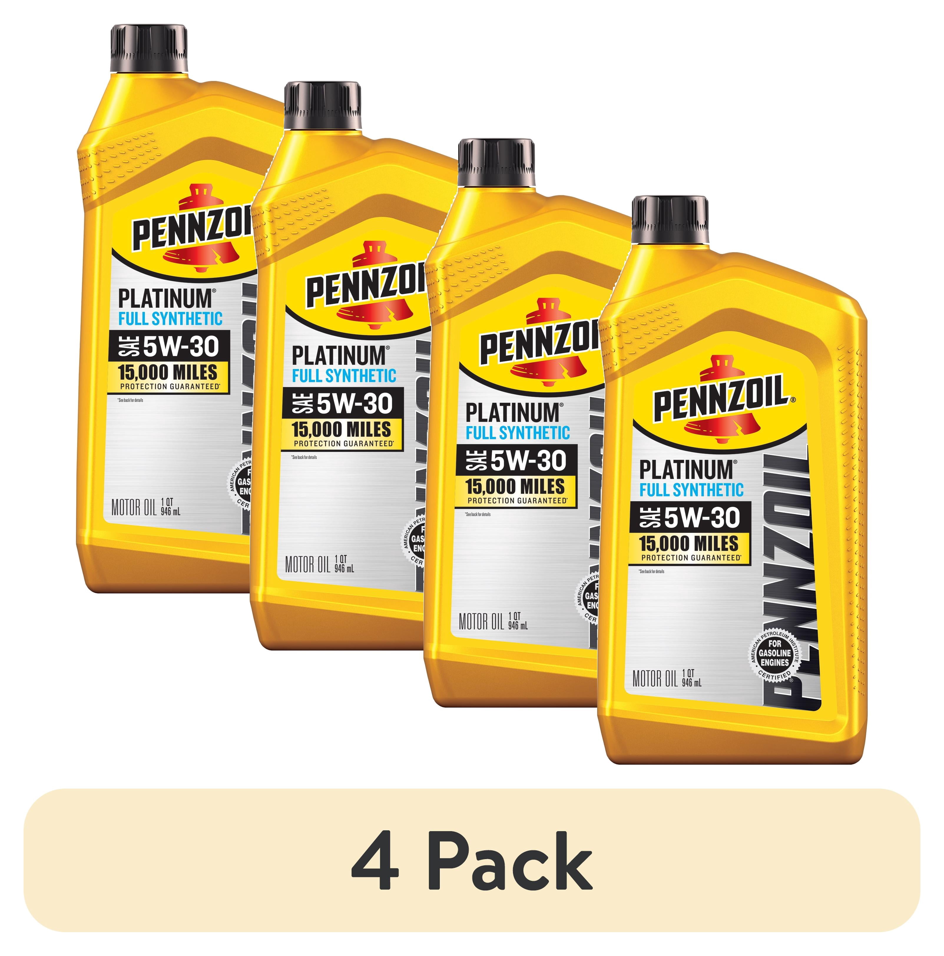 5 pack) Pennzoil Platinum Full Synthetic 5W-30 Motor Oil, 1 Quart
