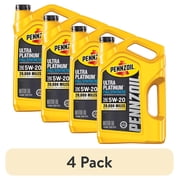 4 pack Pennzoil Ultra Platinum Full Synthetic 5W-20 Motor Oil, 5 Quart