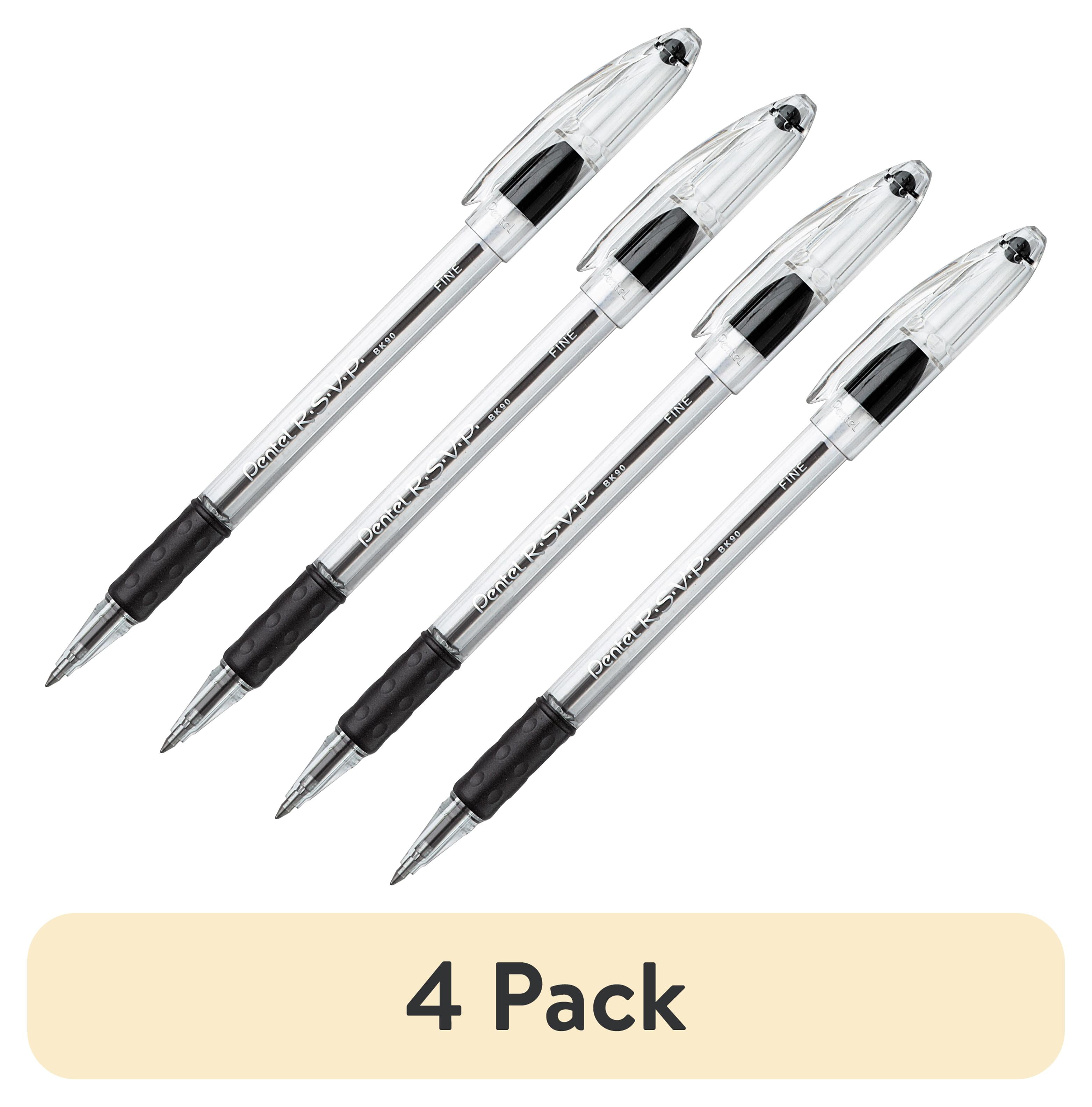 Pentel RSVP Moonz 黒　未使用 4-pack-Pentel-RSVP-Ballpoint-