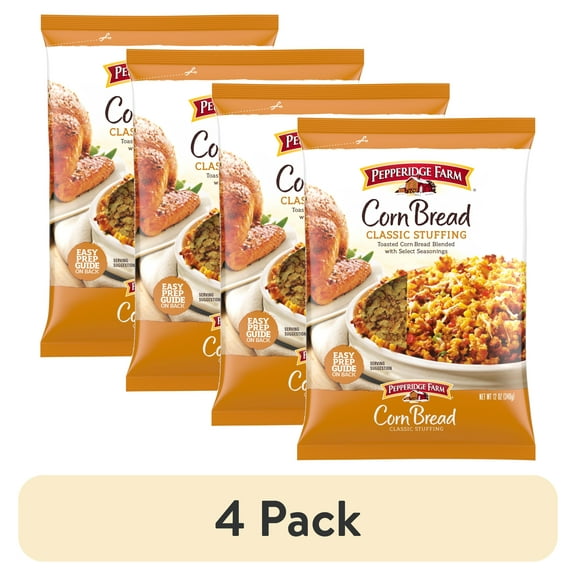(4 pack) Pepperidge Farm Corn Bread Classic Stuffing, 12 oz. Bag