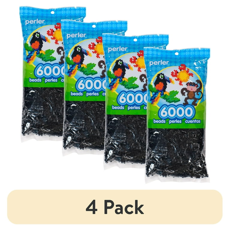 4 pack) Perler Beads 6,000/Pkg-Black - Walmart.com