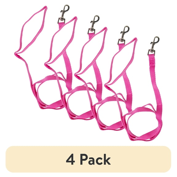 (4 pack) Pet Champion 4' Metal Standard Dog Leash, Pink, S