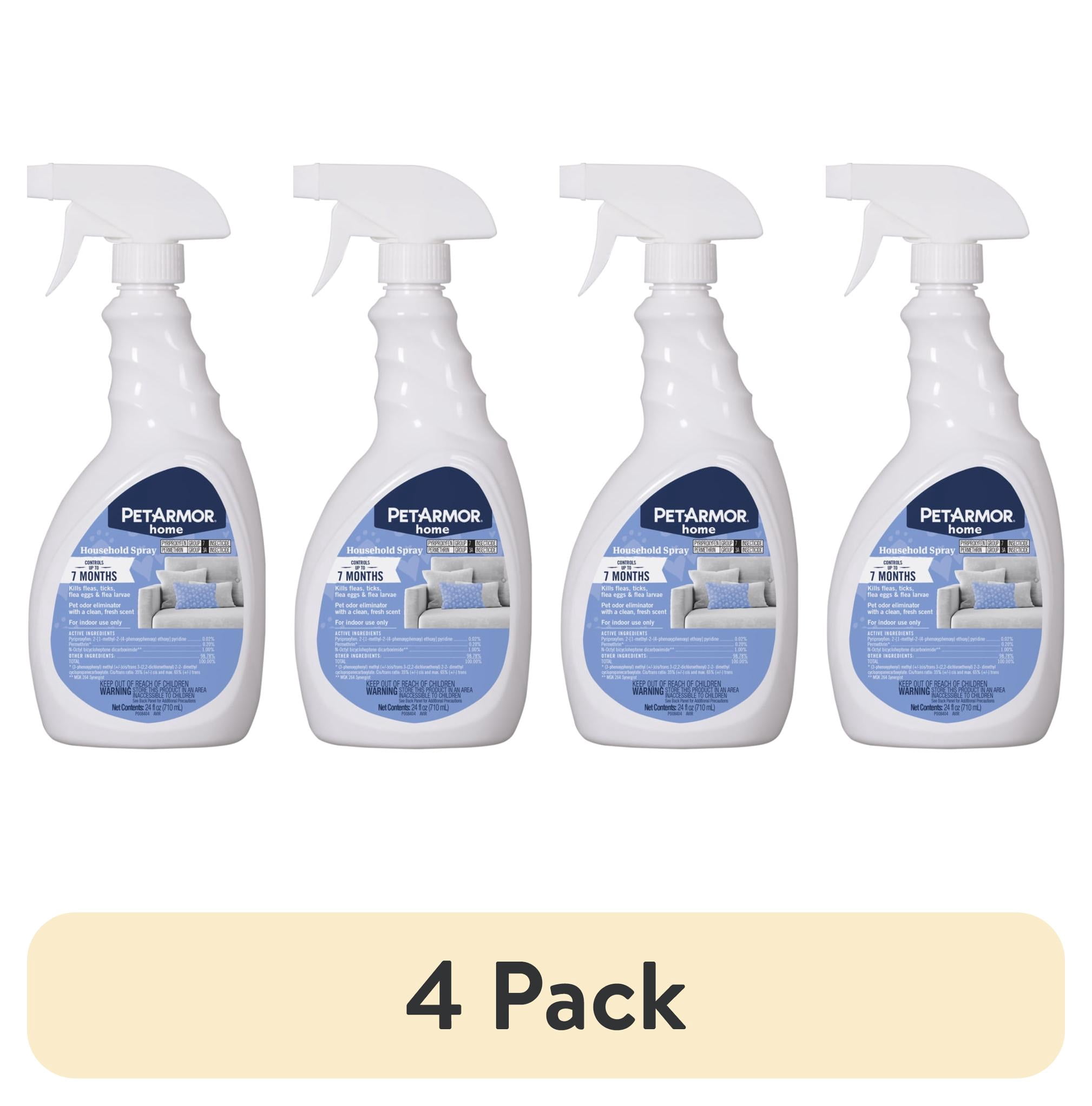(4 pack) PetArmor Home Household Spray for Fleas and Ticks, 24 oz