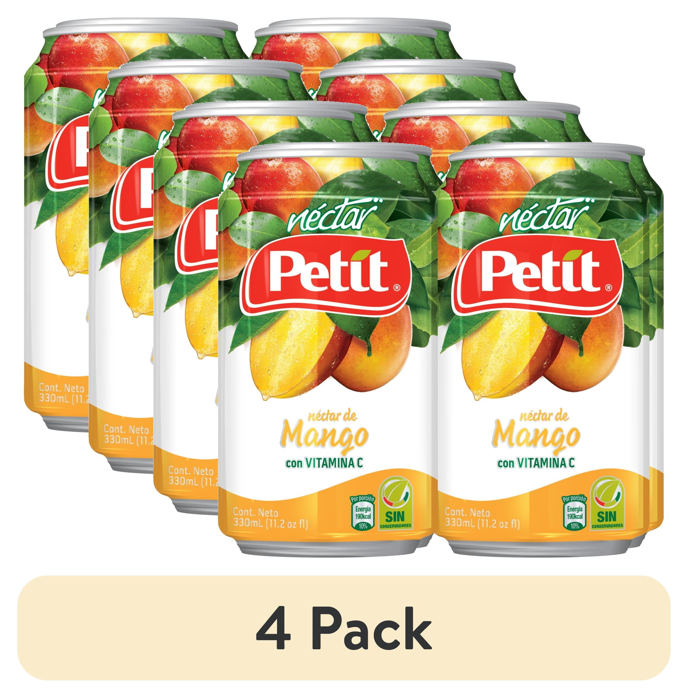 (4 pack) Petit Mango Nectar 11.2 fl oz Smooth Tropical Juice