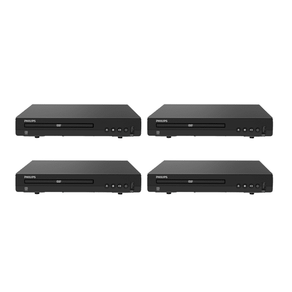(4 pack) Philips DVD Player for TV DVD/CD Player for Home 1080p USB DVD Plays All Regions RV DVD Players for Smart TV With Remote Control