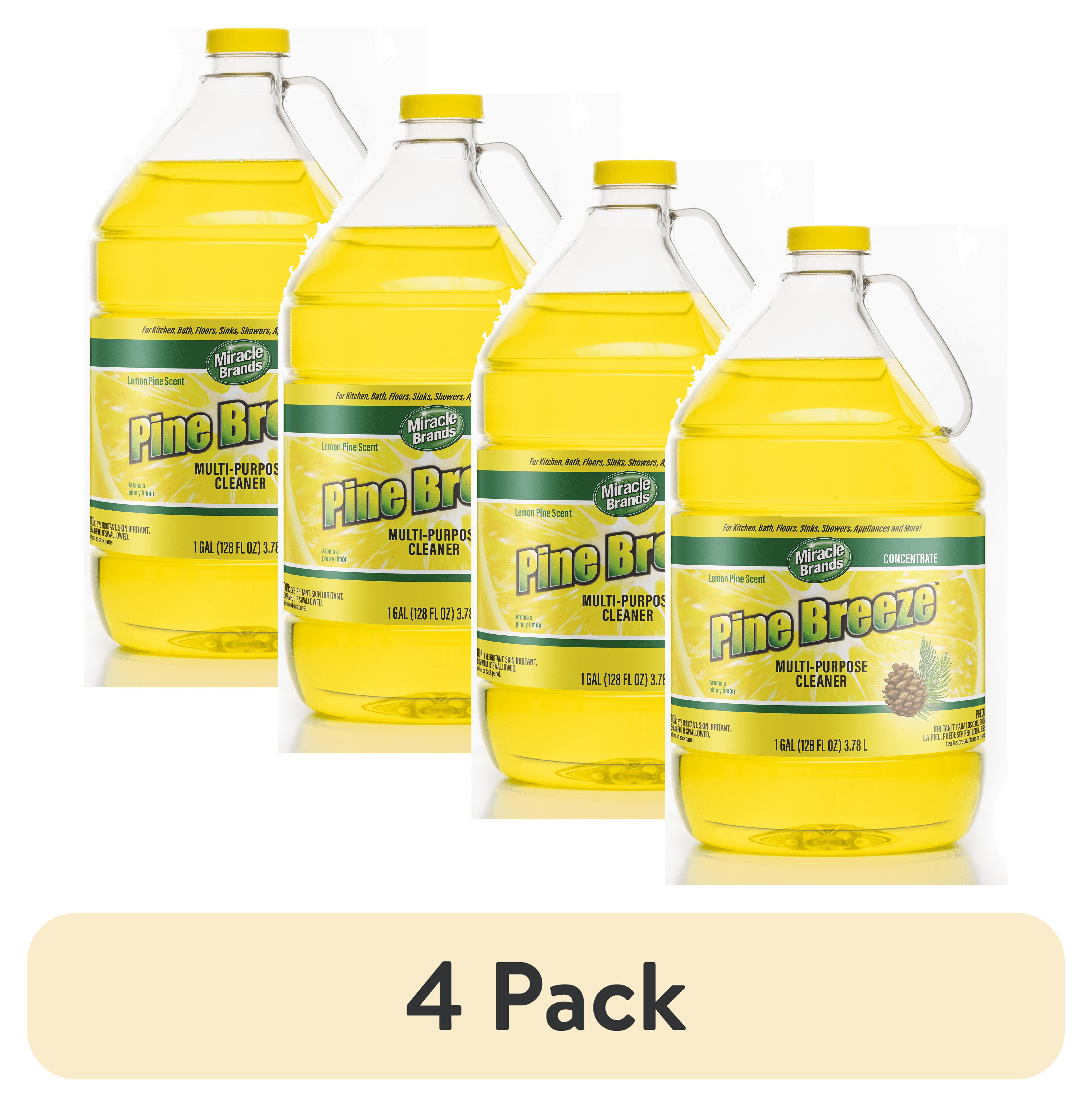 (4 pack) Pine Breeze Multi Surface Cleaner 1 Gallon Lemon Pine Scent