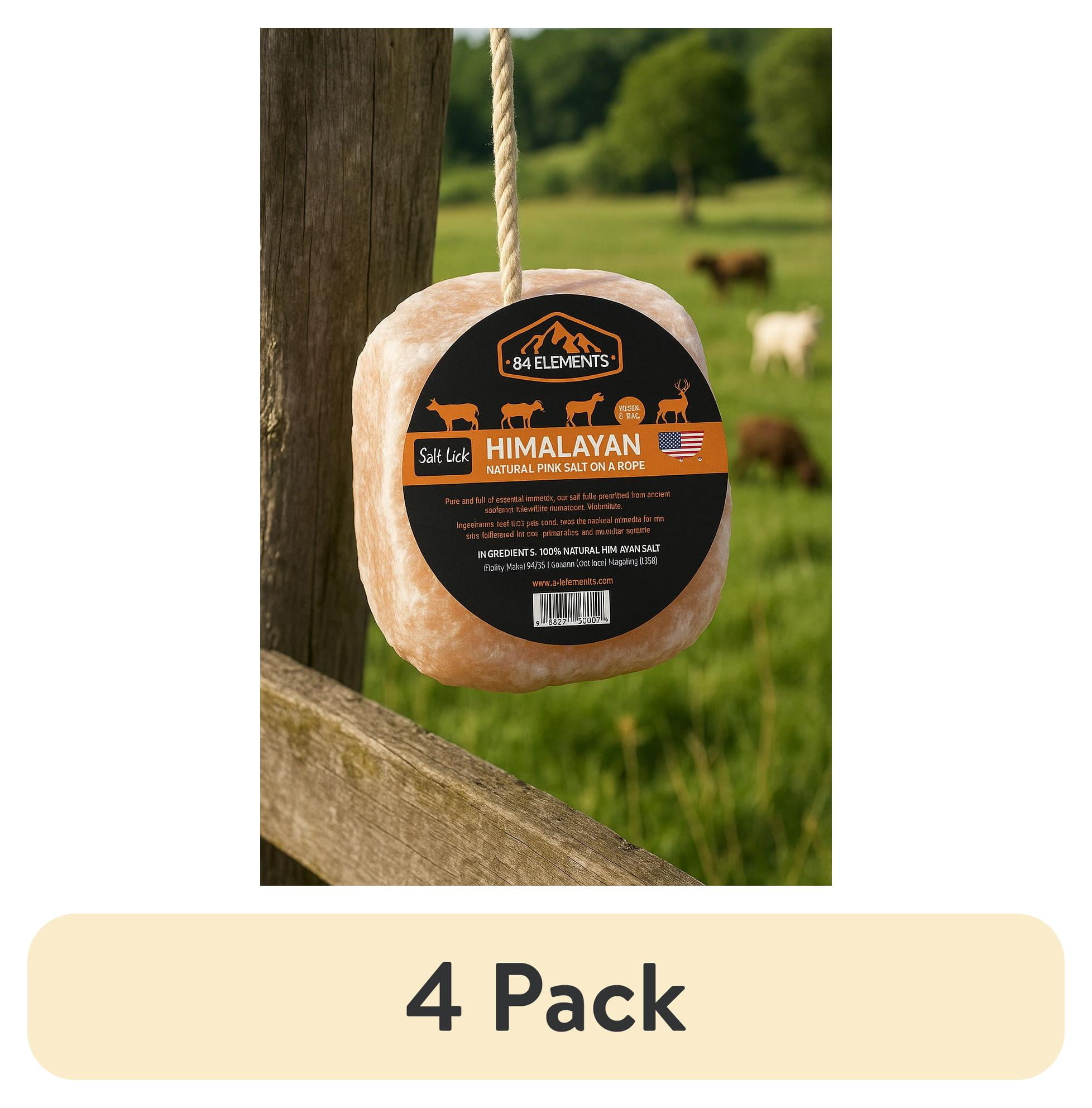 (4 pack) Organic Pink Himalayan Salt Lick - Equine