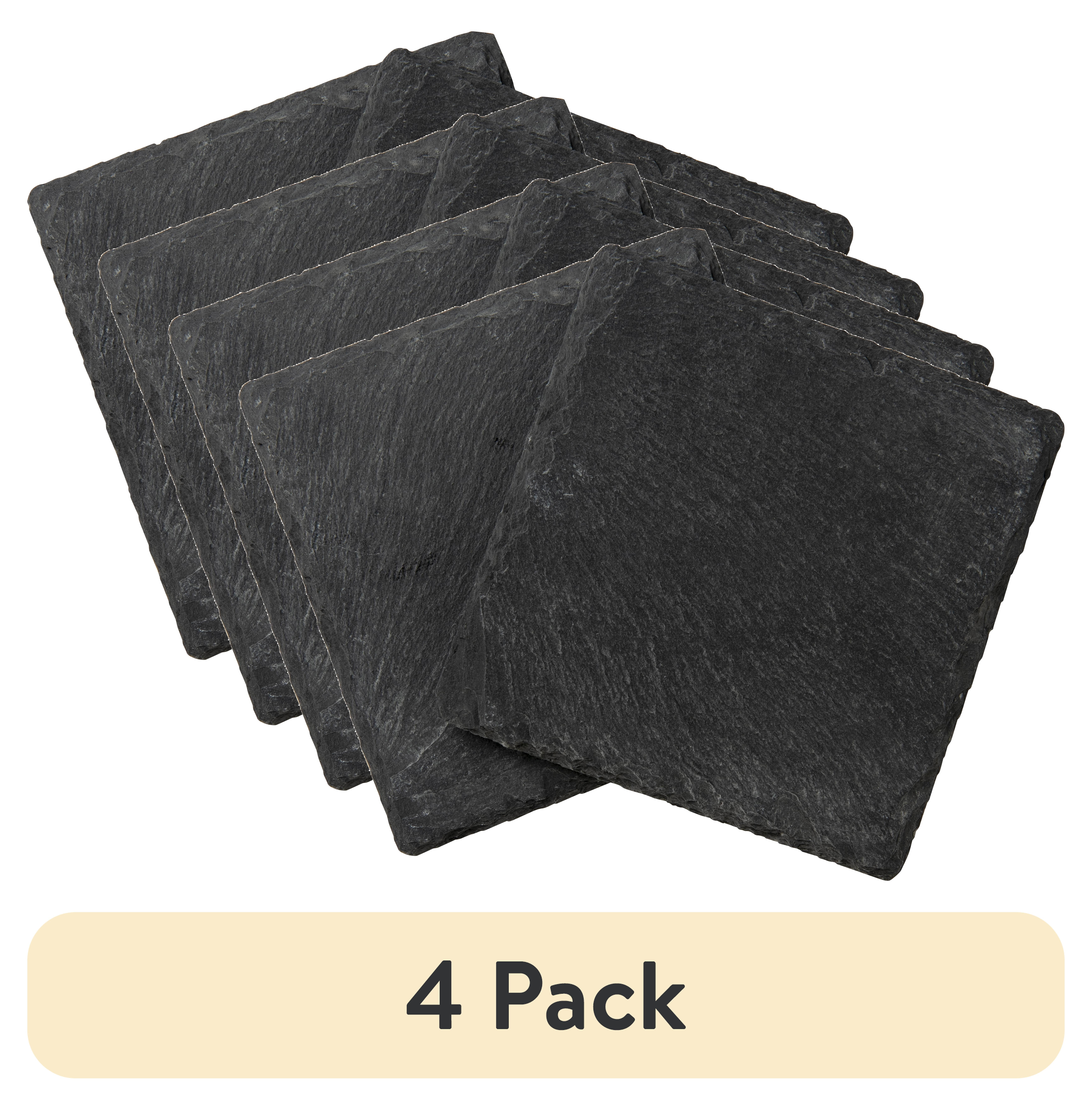 (4 pack) Plaid 96399 Craft Surface, Square Coasters, Slate, 2 Piece, 4" x 4"