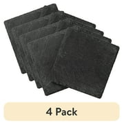 (4 pack) Plaid 96399 Craft Surface, Square Coasters, Slate, 2 Piece, 4" x 4"