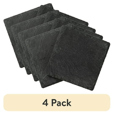 (4 pack) Plaid Craft Surface, Square Coasters, Slate, 2 Piece, 4" x 4"