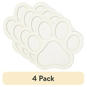 (4 pack) Plaid Surfaces Layered Wood Shape, Paw, 7"