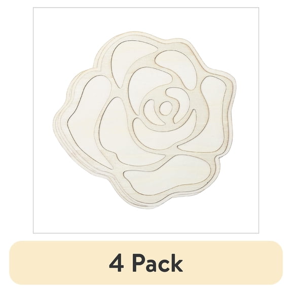 (1 pack) Plaid Surfaces Layered Wood Shape, Rose
