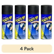 4 pack Plasti Dip Rubberized Matte Black Spray, 11oz