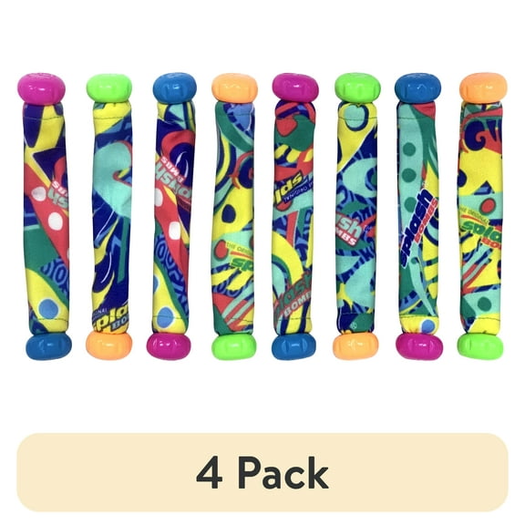 (4 pack) Play Day Fabric Splash Bombs Dizzy Dive Sticks Pool Toy - 8 Pack Dive Stick Set