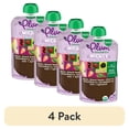 thumbnail interactive-video image 1 of (4 pack) Plum Organics® Mighty 4 Food Group Blend Pear, Black Bean, Cherry, Blackberry, Strawberry, Oat + Spinach 4oz Pouch, 1 of 13