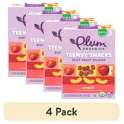 Plum Organics® Teensy® Snacks Peach Soft Fruit Snacks .35oz Pouch/5-Count Box