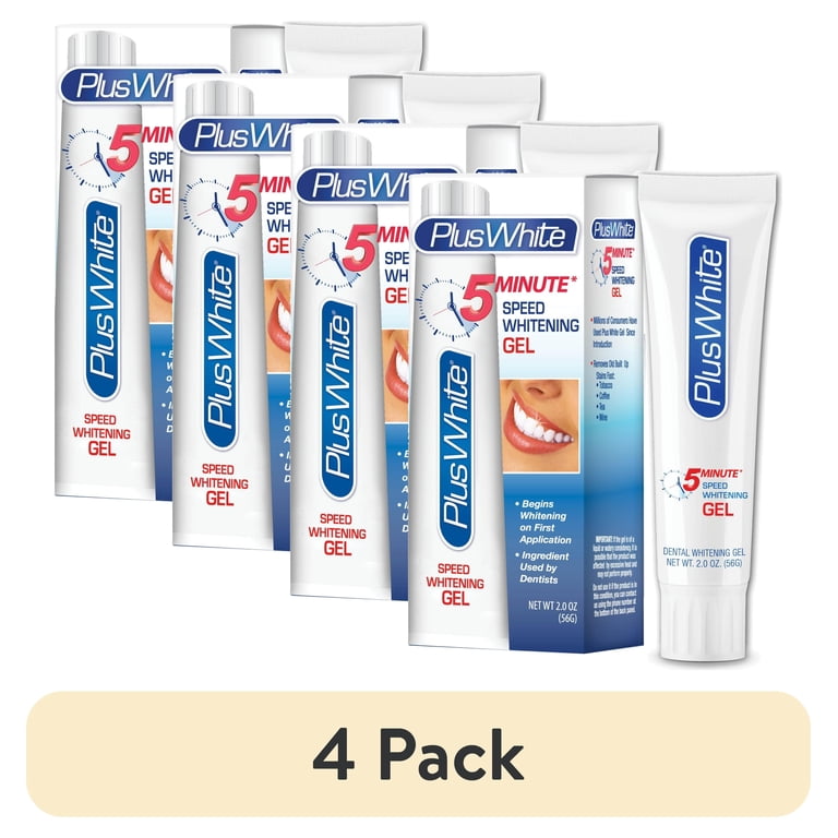 4 pack) Plus White, 5 Minute Speed Whitening Gel, 2 oz (56 g