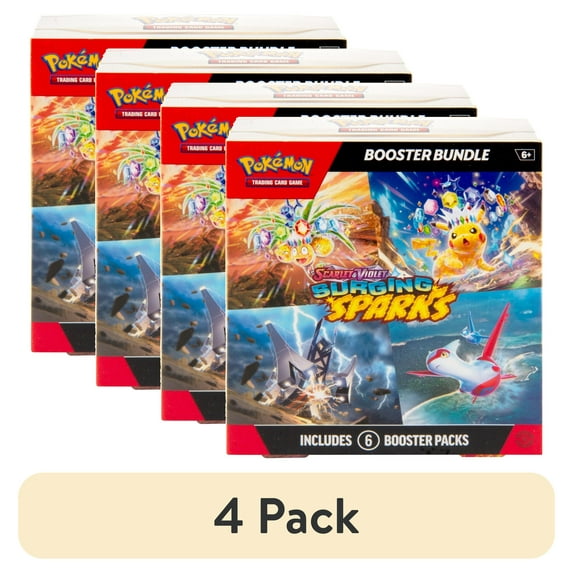 (4 pack) Pokemon Trading Card Games Scarlet & Violet 8 Surging Sparks Booster Bundle