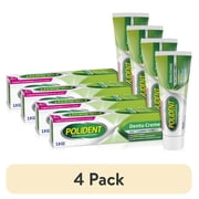 4 pack Polident Adhesive Paste for Denture Cream and Partials Cleaning, Triple Mint Freshness, 3.9 Oz, for Adults