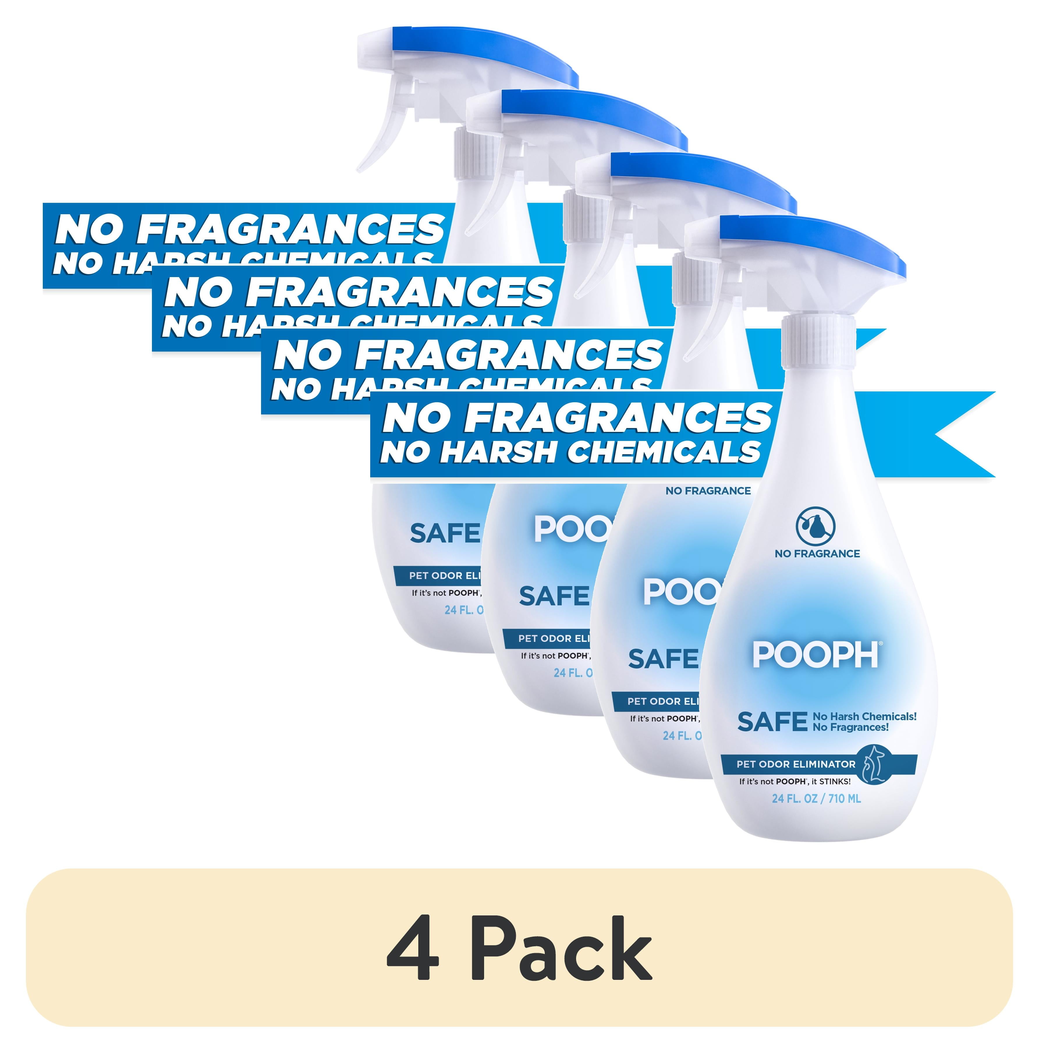 (3 pack) Pooph Pet Odor Eliminator Spray, 24 oz, Fragrance Free, No Harsh  Chemicals