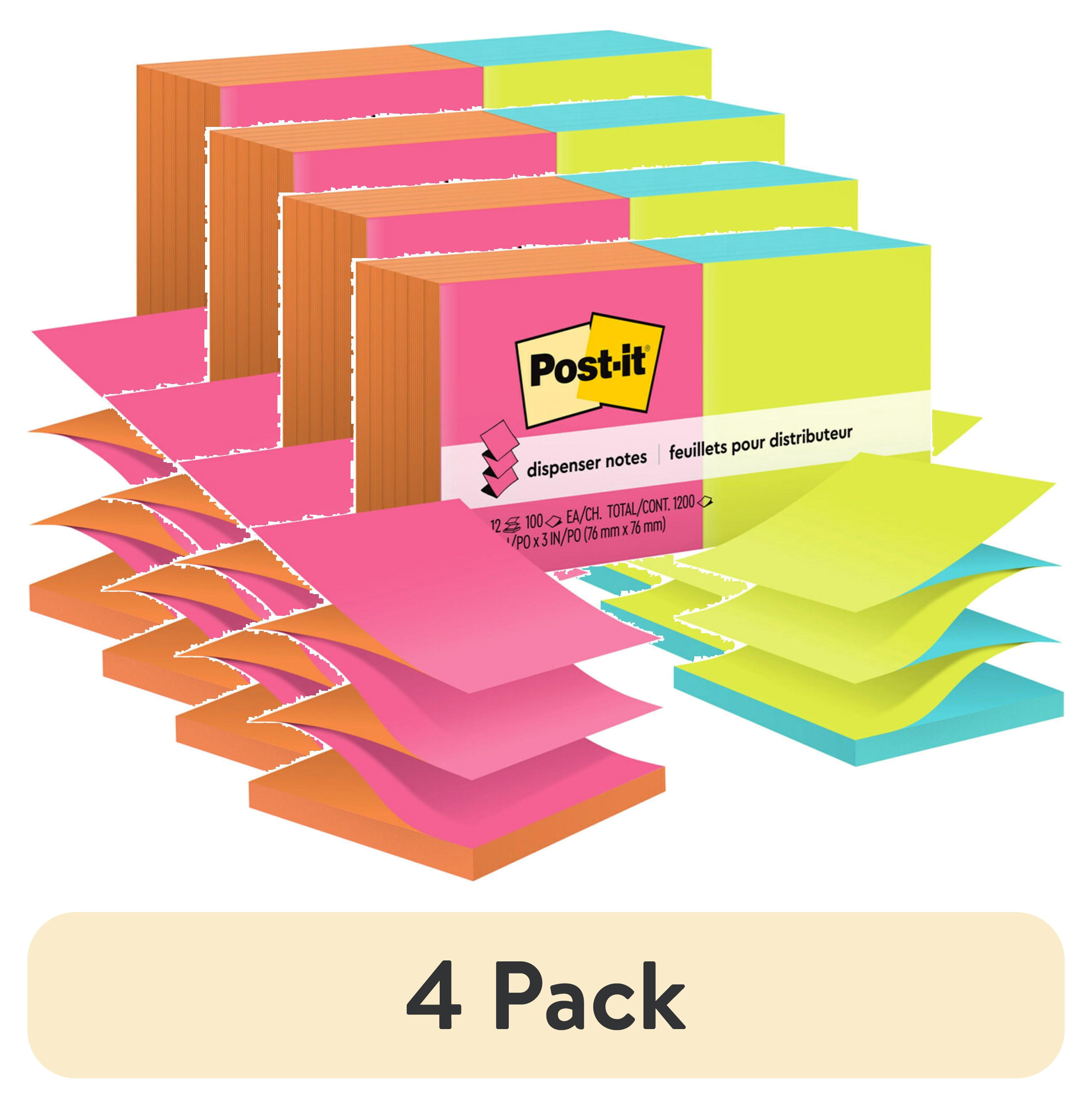 (4 pack) Post-it® Dispenser Pop-up Notes, 3 in x 3 in, Poptimistic ...