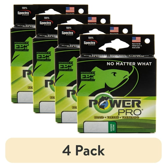 (4 pack) PowerPro Braided Fishing Line, 30lb x 150yd grn,  [21100300150E]
